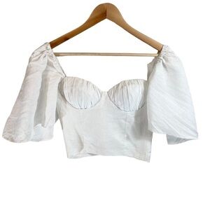Azulu Columbia Linen Corset Top